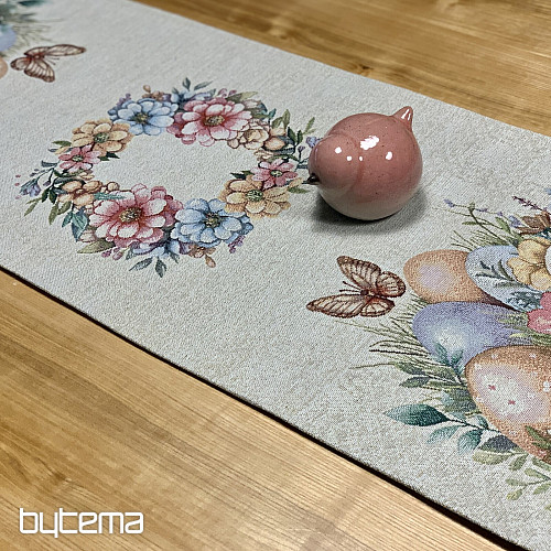 Velikonočni prt in šal JAJCA V TRAVI