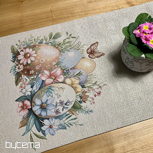 Velikonočni prt in šal JAJCA V TRAVI