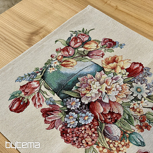 Tapiserijski prt in šal SPOMLADANSKI ŠOPEK