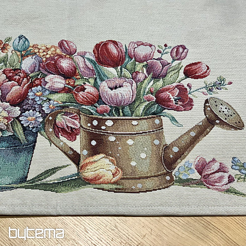 Tapiserijski prt in šal SPOMLADANSKI ŠOPEK