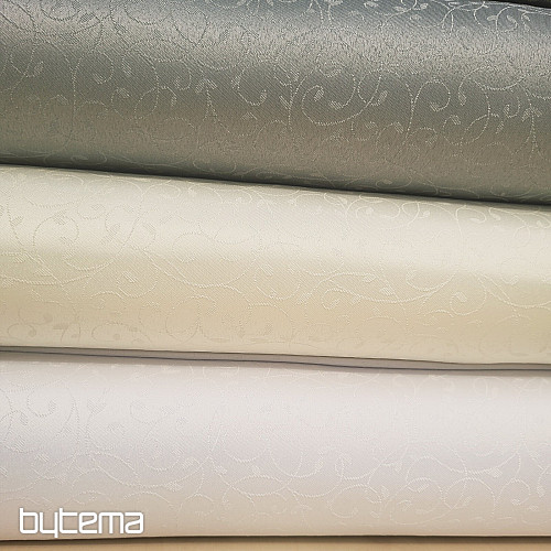 Dekorativna enobarvna tkanina LEAVES GREY