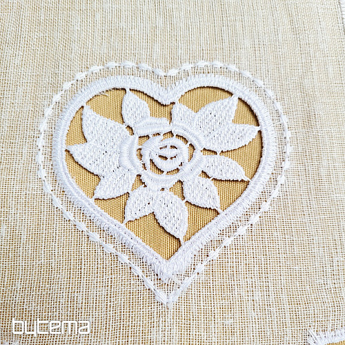 Vitražna zavesa BELO SRCE