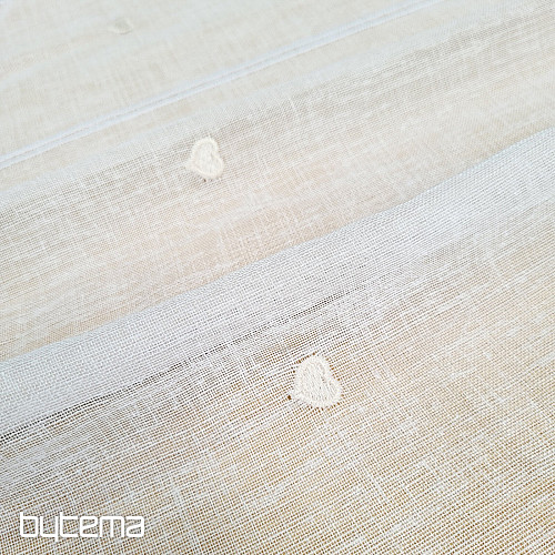 Vitražna zavesa SRCE BEŽ