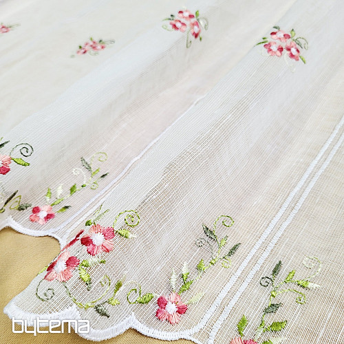 Vitražna zavesa ROŽNATE CVETICE