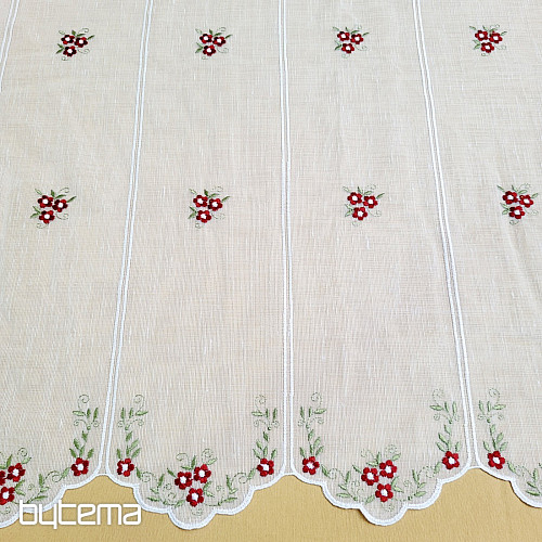 Vitražna zavesa RDEČE CVETJE