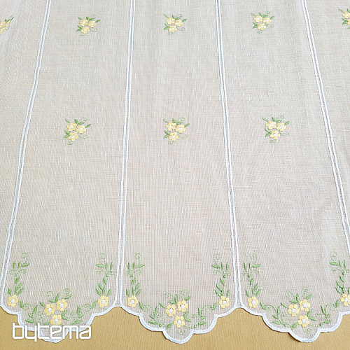 Vitražna zavesa RUMENI CVETOVI