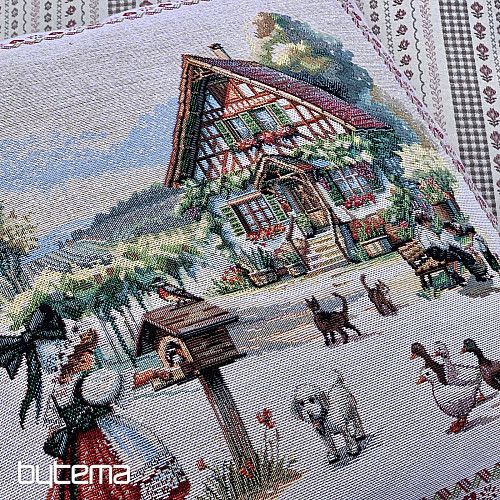 Prevleka za vzglavnik iz tapiserije DVOREK