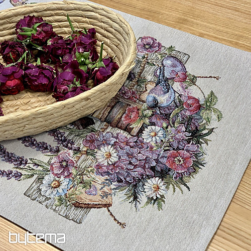 Tapiserijski prt in šal BIRDHOUSE