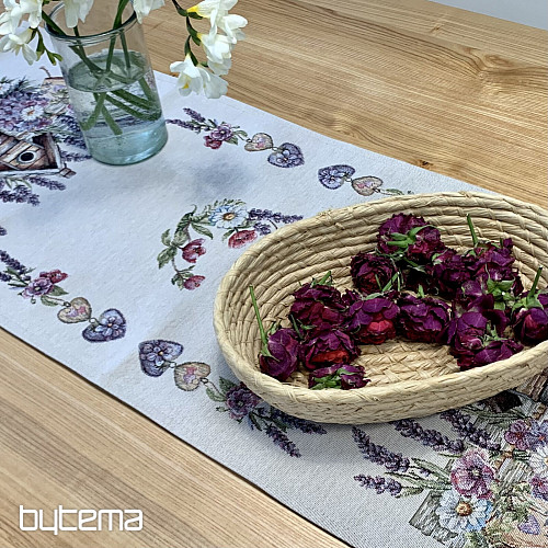 Tapiserijski prt in šal BIRDHOUSE