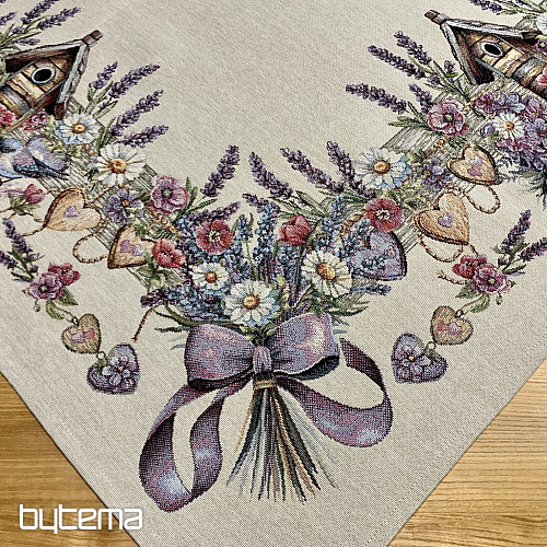 Tapiserijski prt in šal BIRDHOUSE