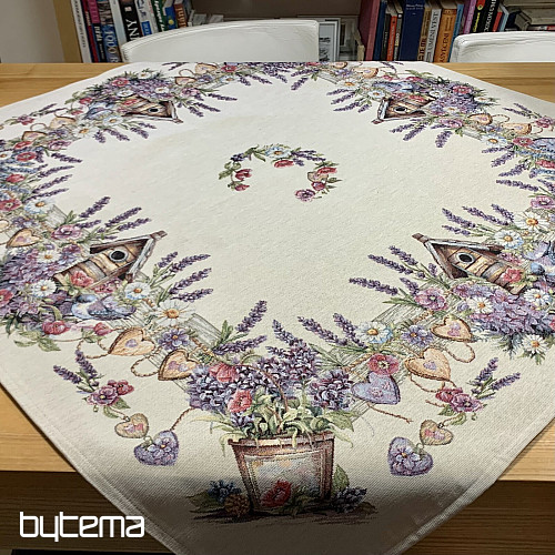 Tapiserijski prt in šal BIRDHOUSE