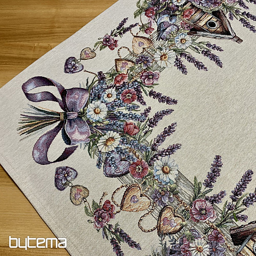 Tapiserijski prt in šal BIRDHOUSE