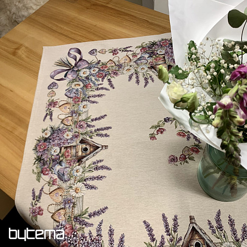 Tapiserijski prt in šal BIRDHOUSE