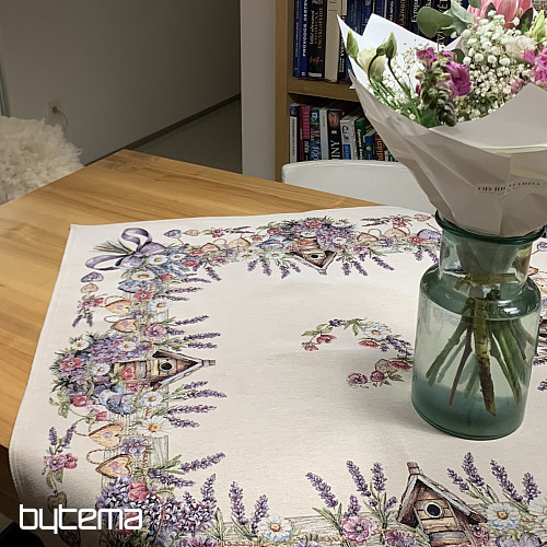 Tapiserijski prt in šal BIRDHOUSE