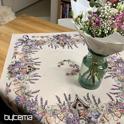 Tapiserijski prt in šal BIRDHOUSE