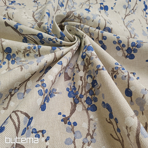 Dekorativna tkanina DREVESNI MEHURČKI MODRA