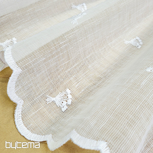 Vitražna zavesa TULIPANI MINI BELI