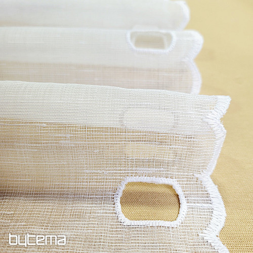 Vitražna zavesa TULIPANI MINI BELI