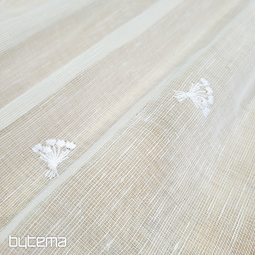 Vitražna zavesa TULIPANI MINI BELI