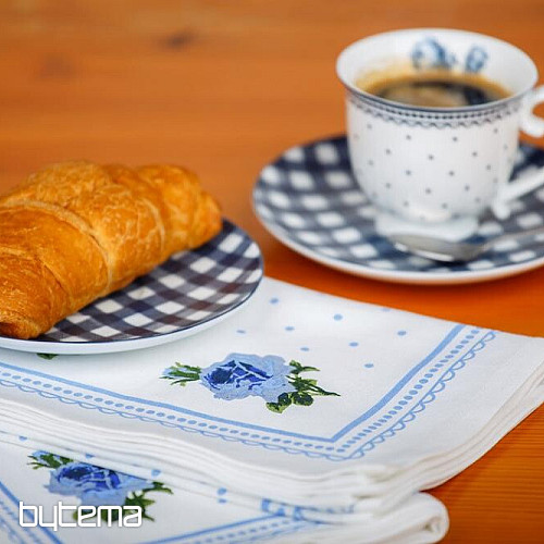 BABIČINE brisače Modre vrtnice