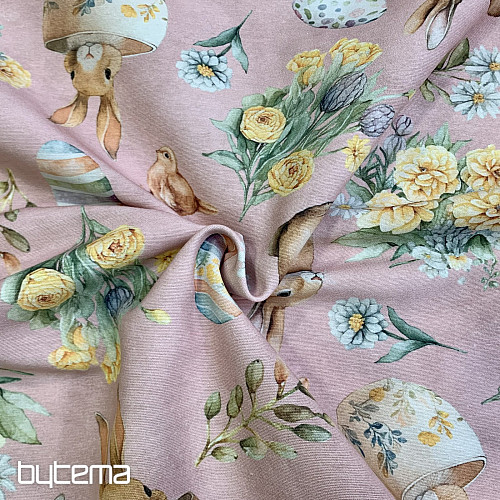 Dekorativna tkanina ZAJČEK LONNIE roza