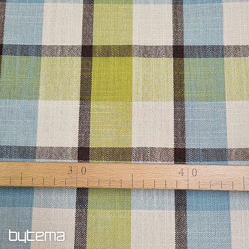 Dekorativna tkanina ATILA MODRO ZELENA