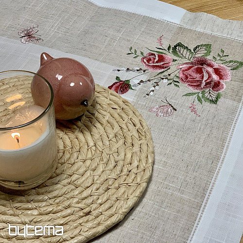 Vezen prt in šal Vrtnice in mucki