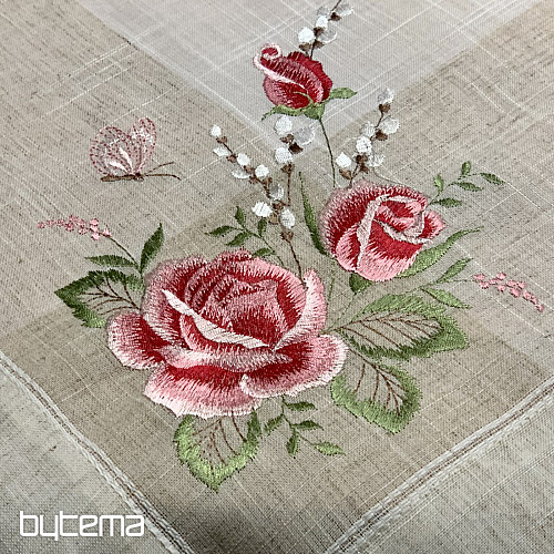 Vezen prt in šal Vrtnice in mucki