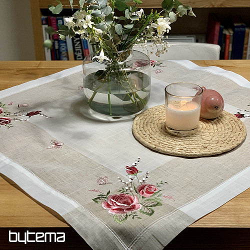 Vezen prt in šal Vrtnice in mucki