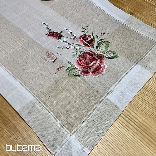 Vezen prt in šal Vrtnice in mucki