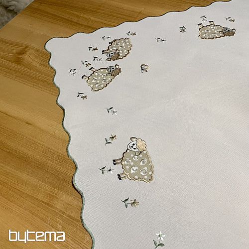 Vezen prt in šal VELIKONOČNA JAGNJETKA