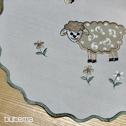 Vezen prt in šal VELIKONOČNA JAGNJETKA