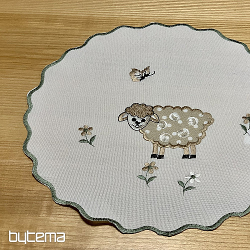 Vezen prt in šal VELIKONOČNA JAGNJETKA