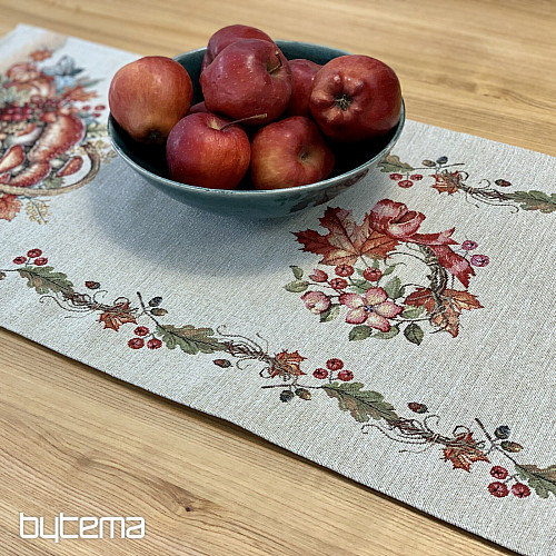 Tapiserijski prt in šal GOBE V VOZIČKU