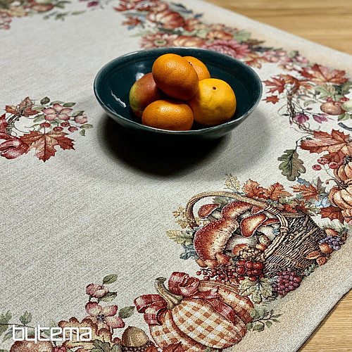 Tapiserijski prt in šal GOBE V VOZIČKU