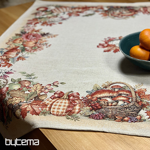 Tapiserijski prt in šal GOBE V VOZIČKU