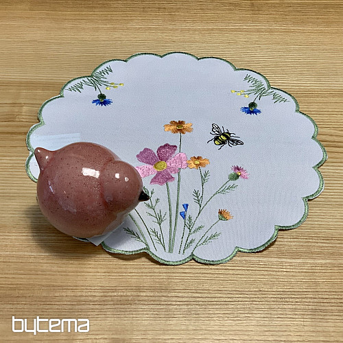 Vezen prt in šal Travnik in čebele