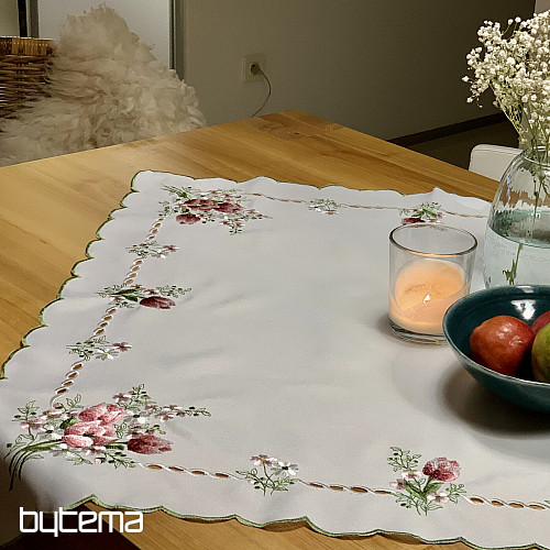 Vezen prt in šal ŠOPEK S TULIPANI