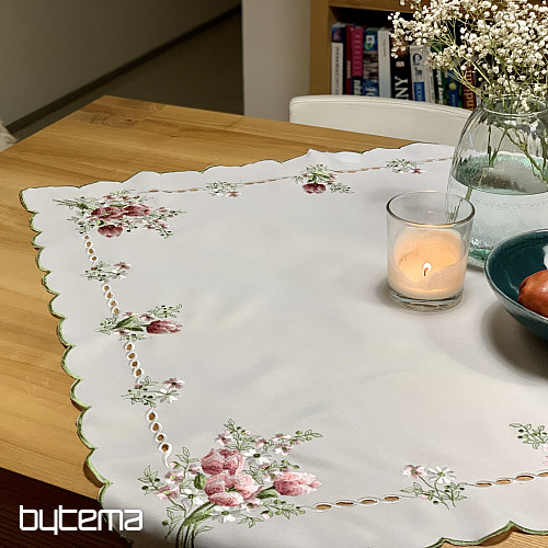 Vezen prt in šal ŠOPEK S TULIPANI