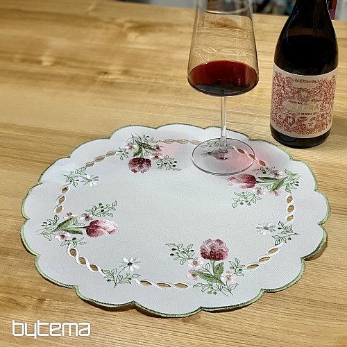 Vezen prt in šal ŠOPEK S TULIPANI