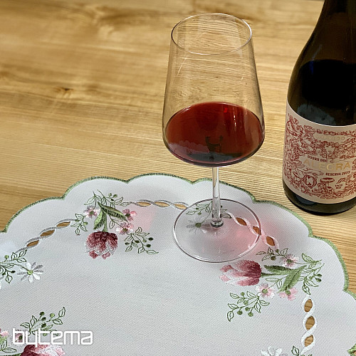 Vezen prt in šal ŠOPEK S TULIPANI