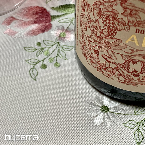 Vezen prt in šal ŠOPEK S TULIPANI