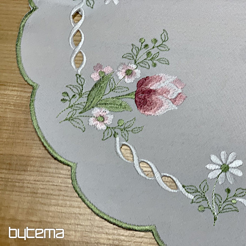 Vezen prt in šal ŠOPEK S TULIPANI