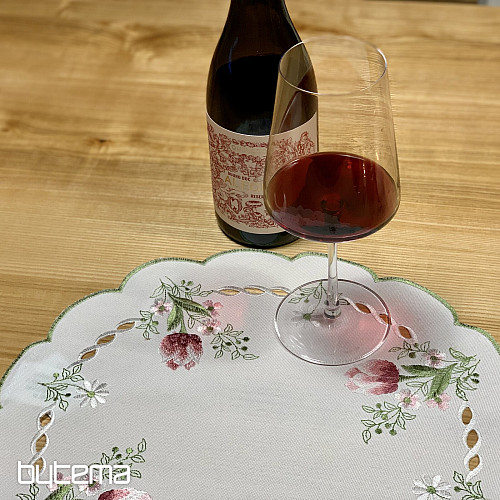 Vezen prt in šal ŠOPEK S TULIPANI