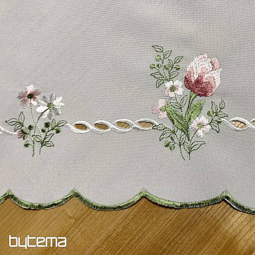 Vezen prt in šal ŠOPEK S TULIPANI