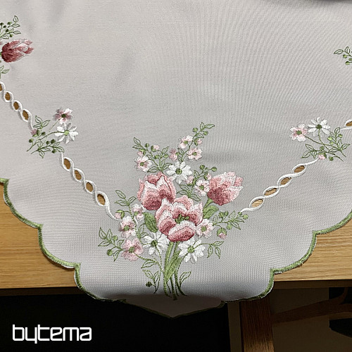 Vezen prt in šal ŠOPEK S TULIPANI