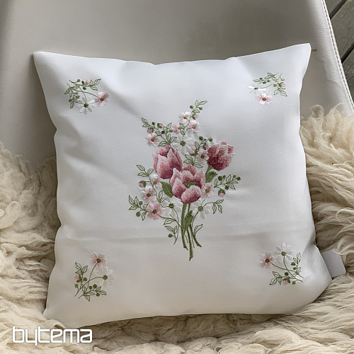 Vezena okrasna prevleka ŠOPEK S TULIPANI