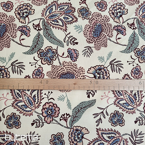 Bombažna tkanina CVETJE BOHO