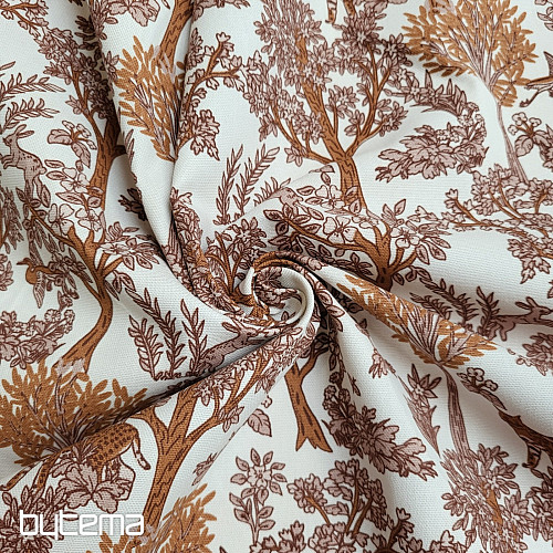 Bombažna tkanina CHEPART AND TREES