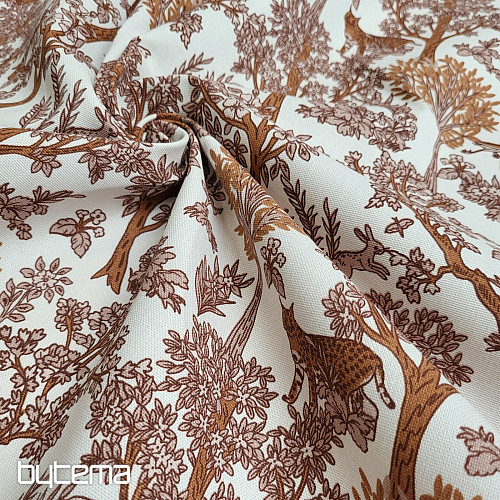 Bombažna tkanina CHEPART AND TREES